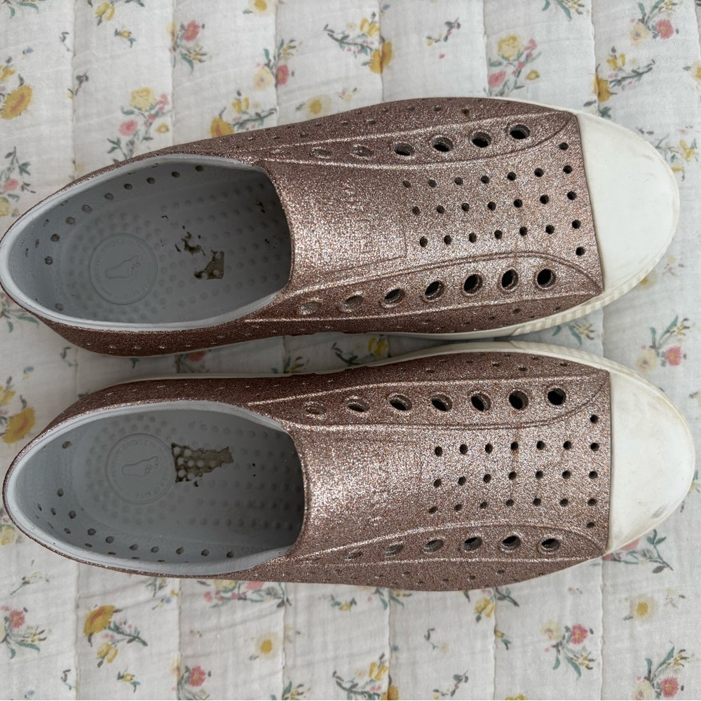 Sparkling Rose Gold Slip-On Natives